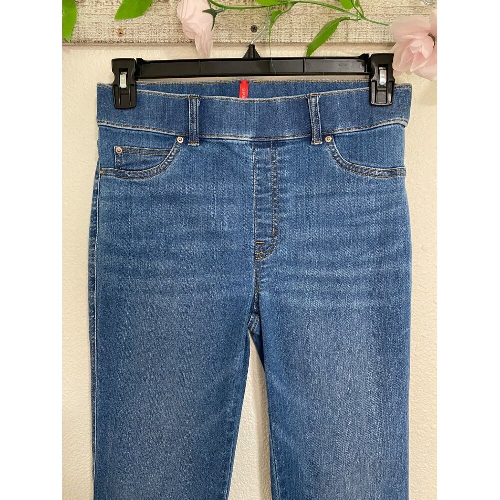 SPANX shape Women's Flare Jeans Vintage Indigo Medium Pull On Jeans - Picture 9 of 16